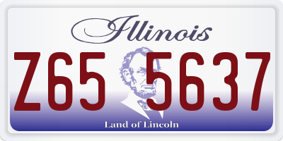 IL license plate Z655637