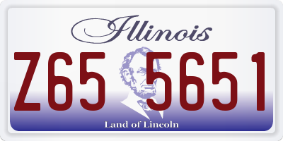IL license plate Z655651