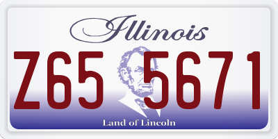IL license plate Z655671