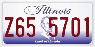 IL license plate Z655701