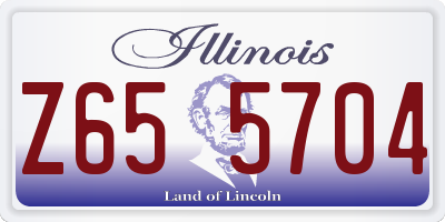IL license plate Z655704