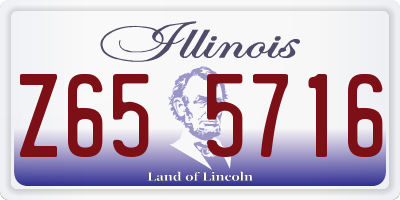 IL license plate Z655716