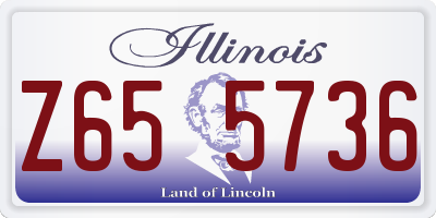 IL license plate Z655736