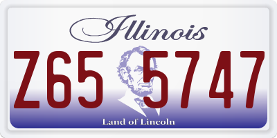 IL license plate Z655747