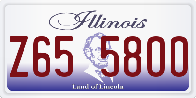 IL license plate Z655800