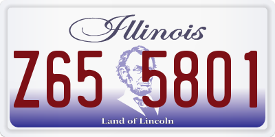 IL license plate Z655801