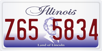 IL license plate Z655834