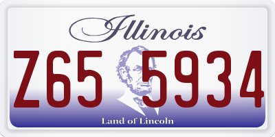 IL license plate Z655934