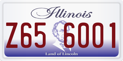 IL license plate Z656001