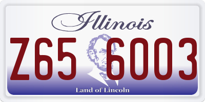 IL license plate Z656003