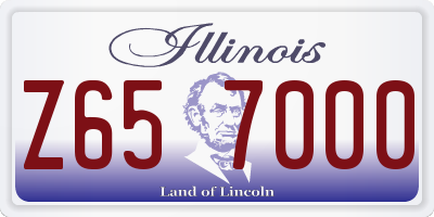 IL license plate Z657000