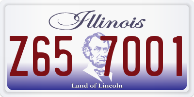 IL license plate Z657001