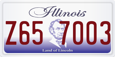 IL license plate Z657003