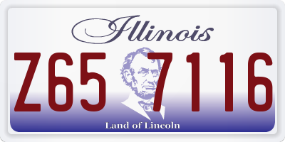 IL license plate Z657116