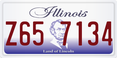 IL license plate Z657134