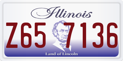 IL license plate Z657136