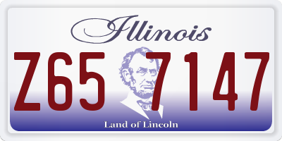IL license plate Z657147