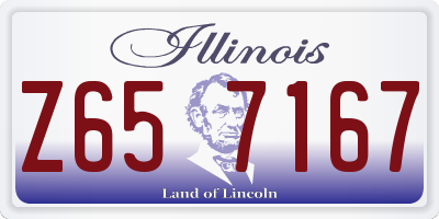 IL license plate Z657167