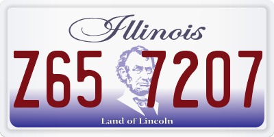 IL license plate Z657207
