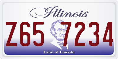 IL license plate Z657234