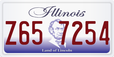 IL license plate Z657254
