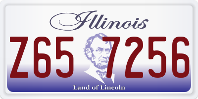 IL license plate Z657256