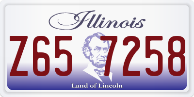 IL license plate Z657258