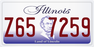 IL license plate Z657259