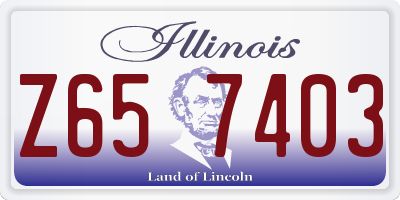 IL license plate Z657403