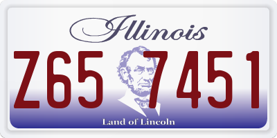 IL license plate Z657451