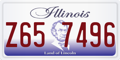 IL license plate Z657496
