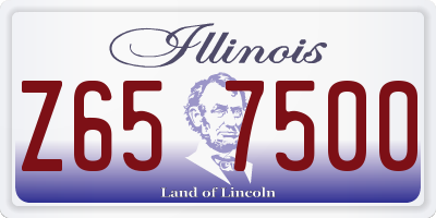IL license plate Z657500