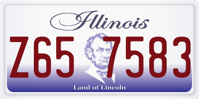 IL license plate Z657583