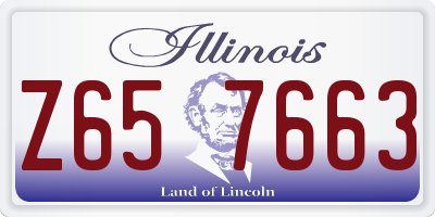 IL license plate Z657663