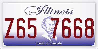 IL license plate Z657668