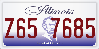 IL license plate Z657685