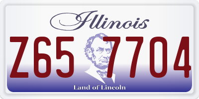 IL license plate Z657704