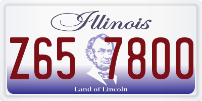 IL license plate Z657800