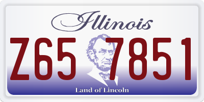 IL license plate Z657851
