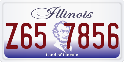 IL license plate Z657856