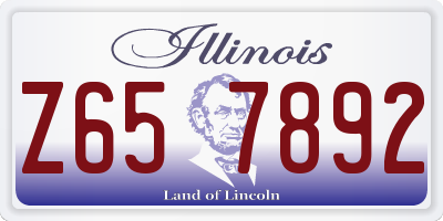 IL license plate Z657892