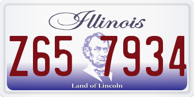IL license plate Z657934