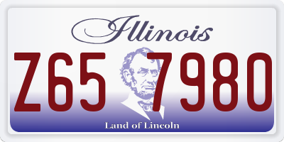 IL license plate Z657980
