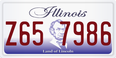 IL license plate Z657986