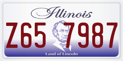 IL license plate Z657987