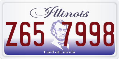 IL license plate Z657998