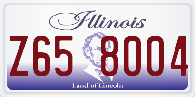 IL license plate Z658004
