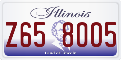 IL license plate Z658005