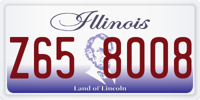 IL license plate Z658008