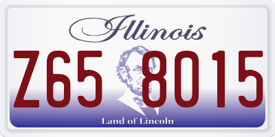IL license plate Z658015